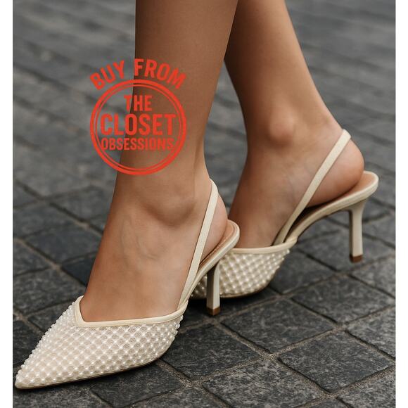 ZARA Blogger Fave!!! Embellished Slingbacks NWT - Picture 4 of 16